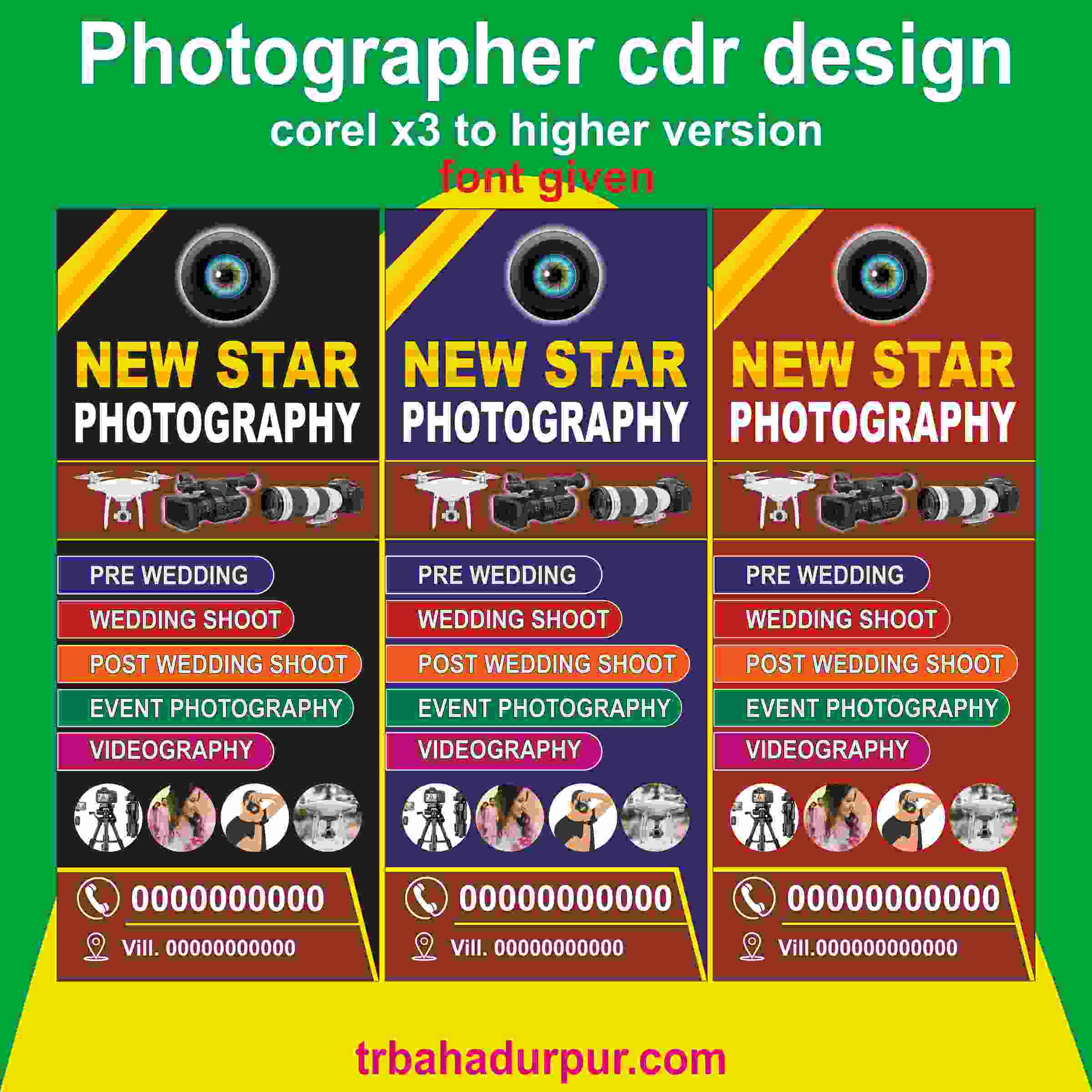 New Standee Photographer Cdr Design