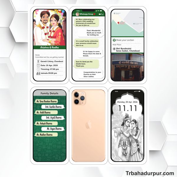 Anniversary card Whatsapp style design cdr file