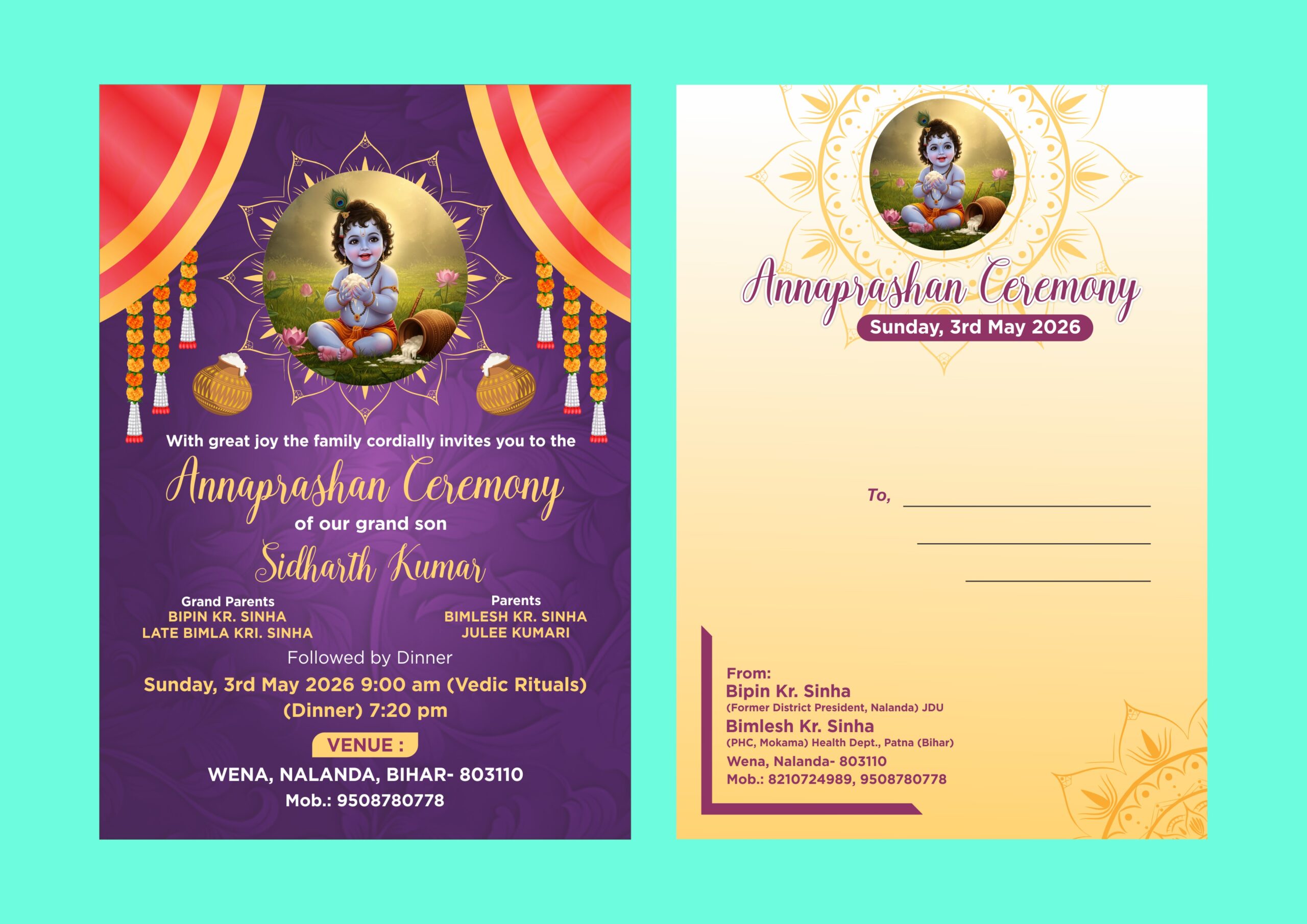 ANNA PRASHAN CARD DESIGN WITH LIFAF NEW DESIGN 2026