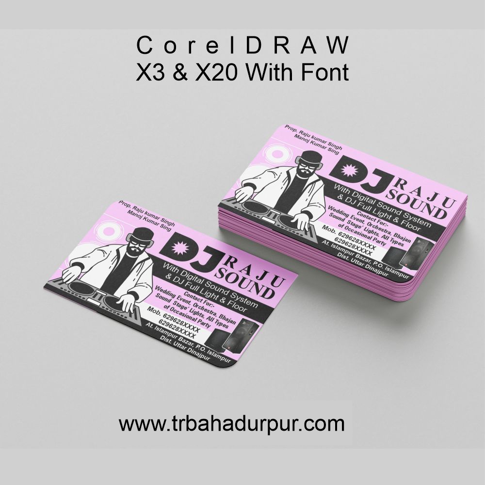 DJ Sound Business Card Design CDR File