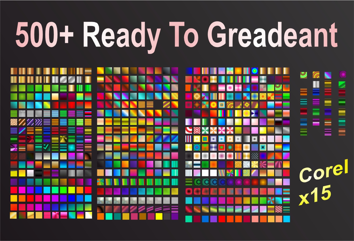 Ultimate 500+ Gradient Library | CDR Format for Designers