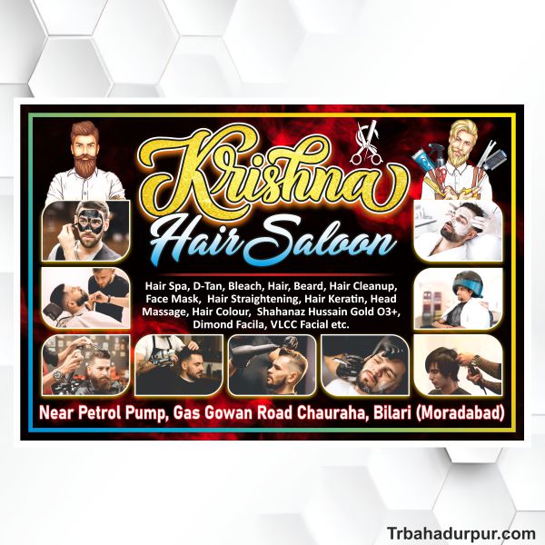 Hair salon flex banner design cdr file