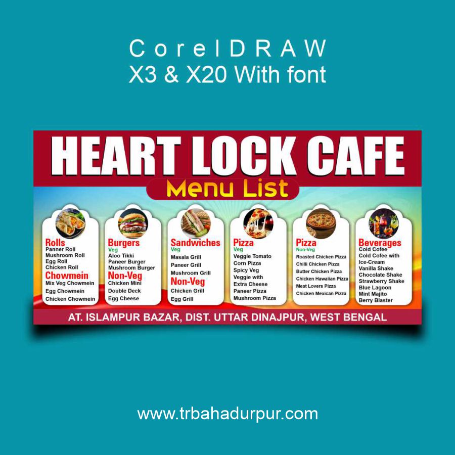 Café Menu Banner Design CDR File