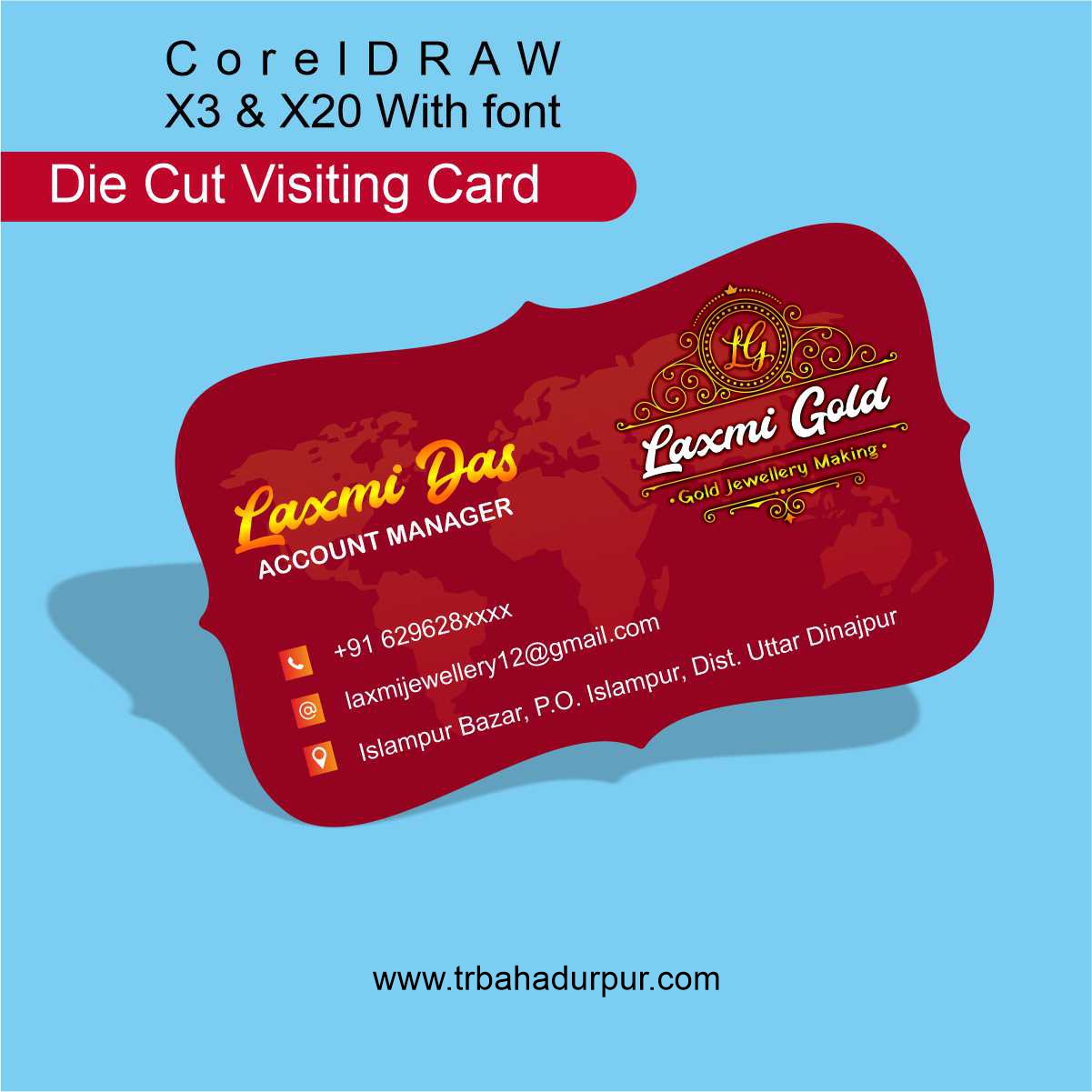 Jewellery Visiting Design CDR File