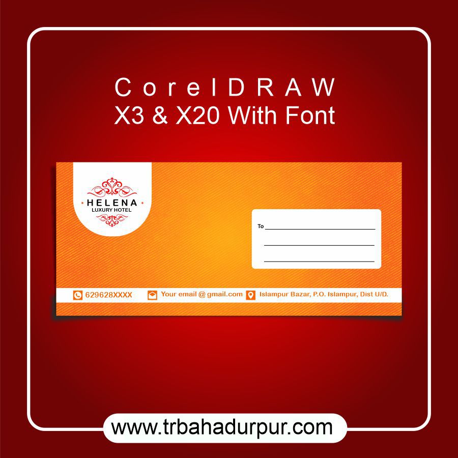 Luxury Hotel Envelope CDR File