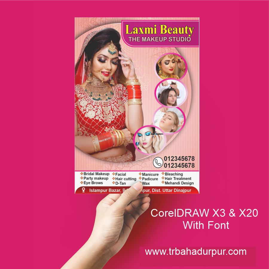 Makeup Studio Flyer Design CDR File