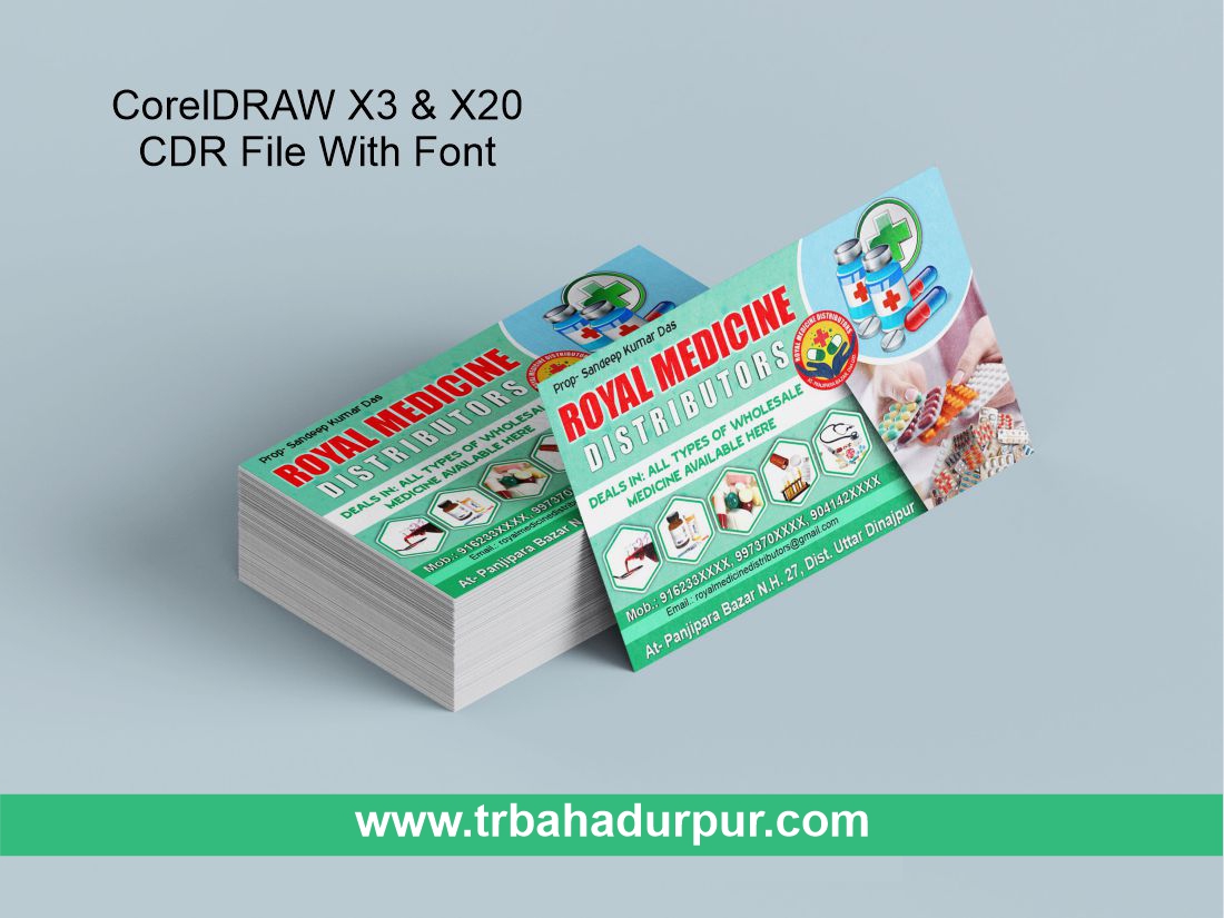 Medicine Distributors Visiting Card CDR File