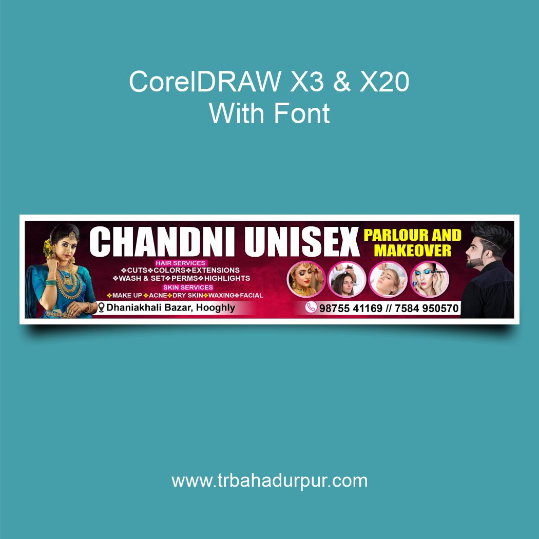 Parlour And Makeover Banner CDR File