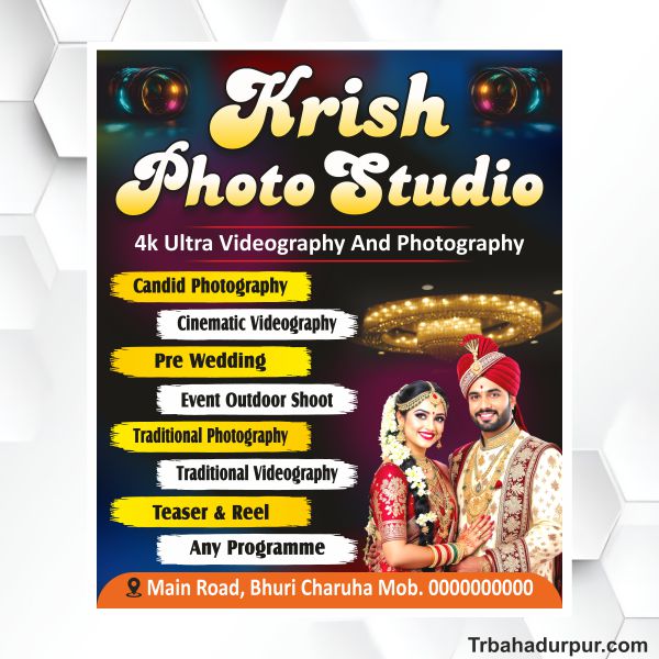 Photo studio template design cdr file