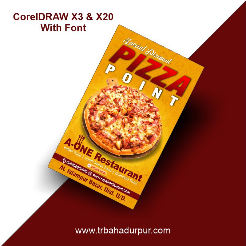 Pizza Stand Banner Design CDR File