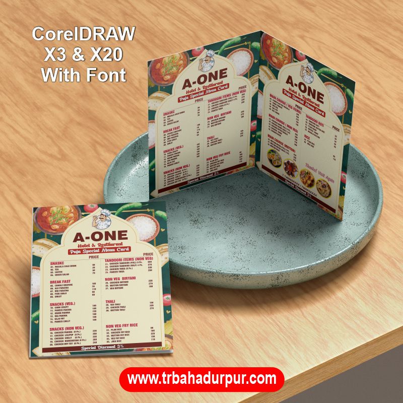 Restaurant Menu Card Design CDR File
