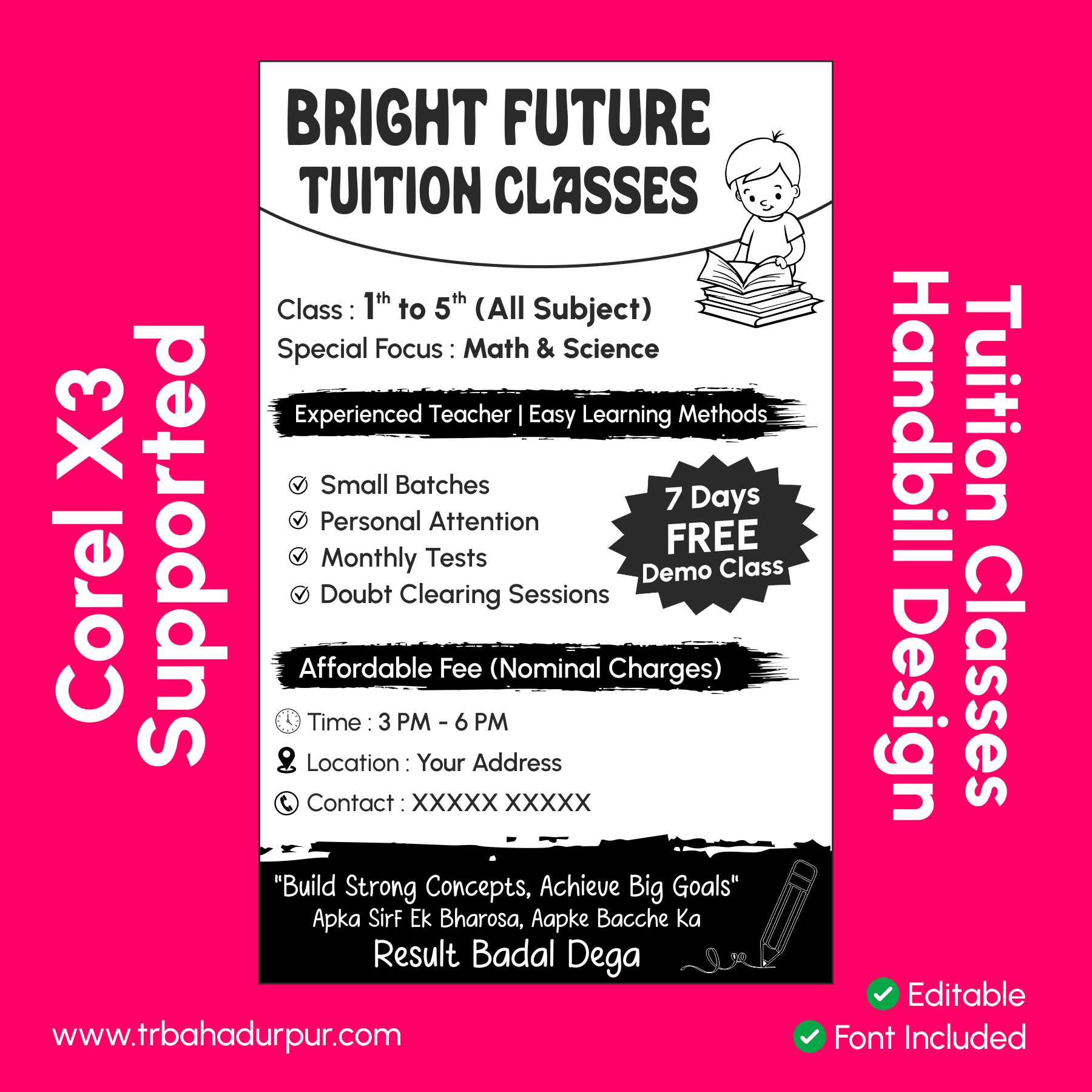 Tuition classes handbill or broucher new design