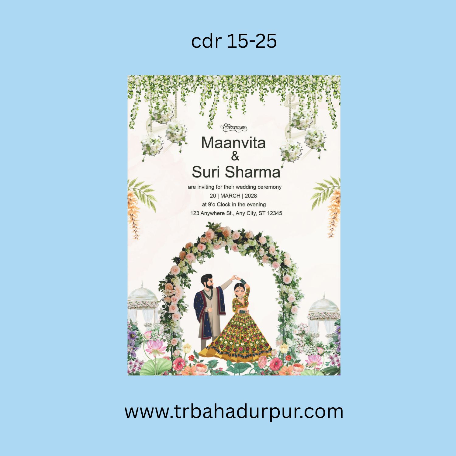 new weading card design 2026 download cdr