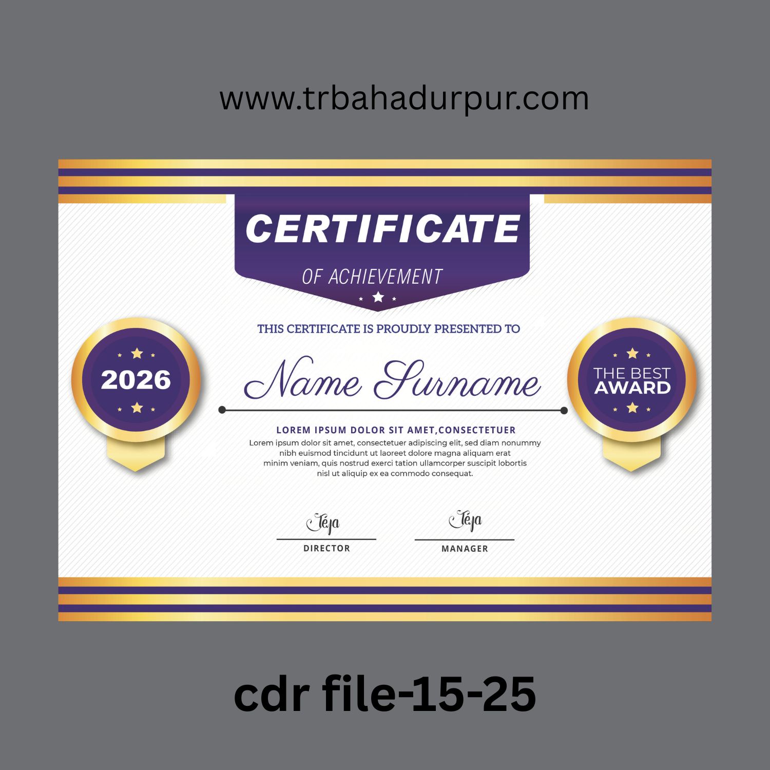 new premium certifiacate design 2026