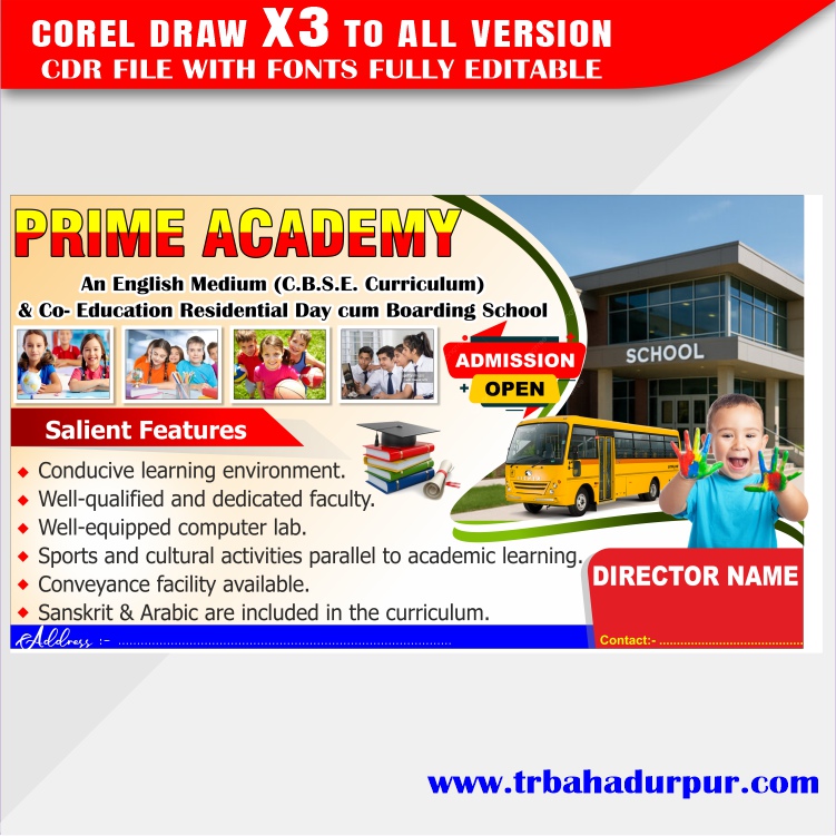 Latest And Best School Banner Design CDR File download