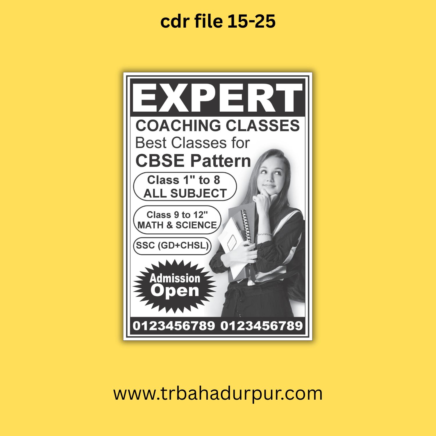 Expert coching classes pamplet design 2026