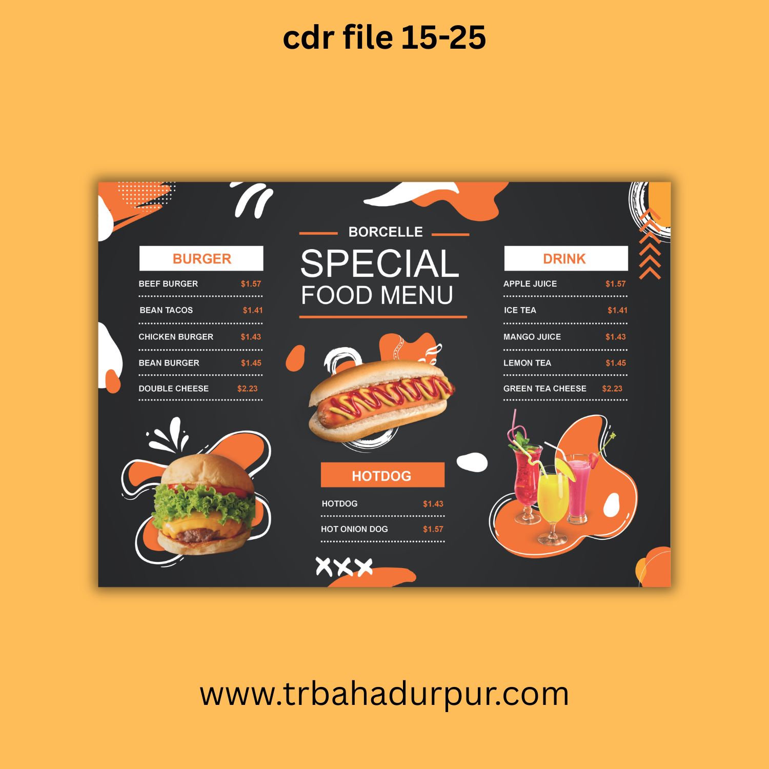 speacial food menu card design 2026