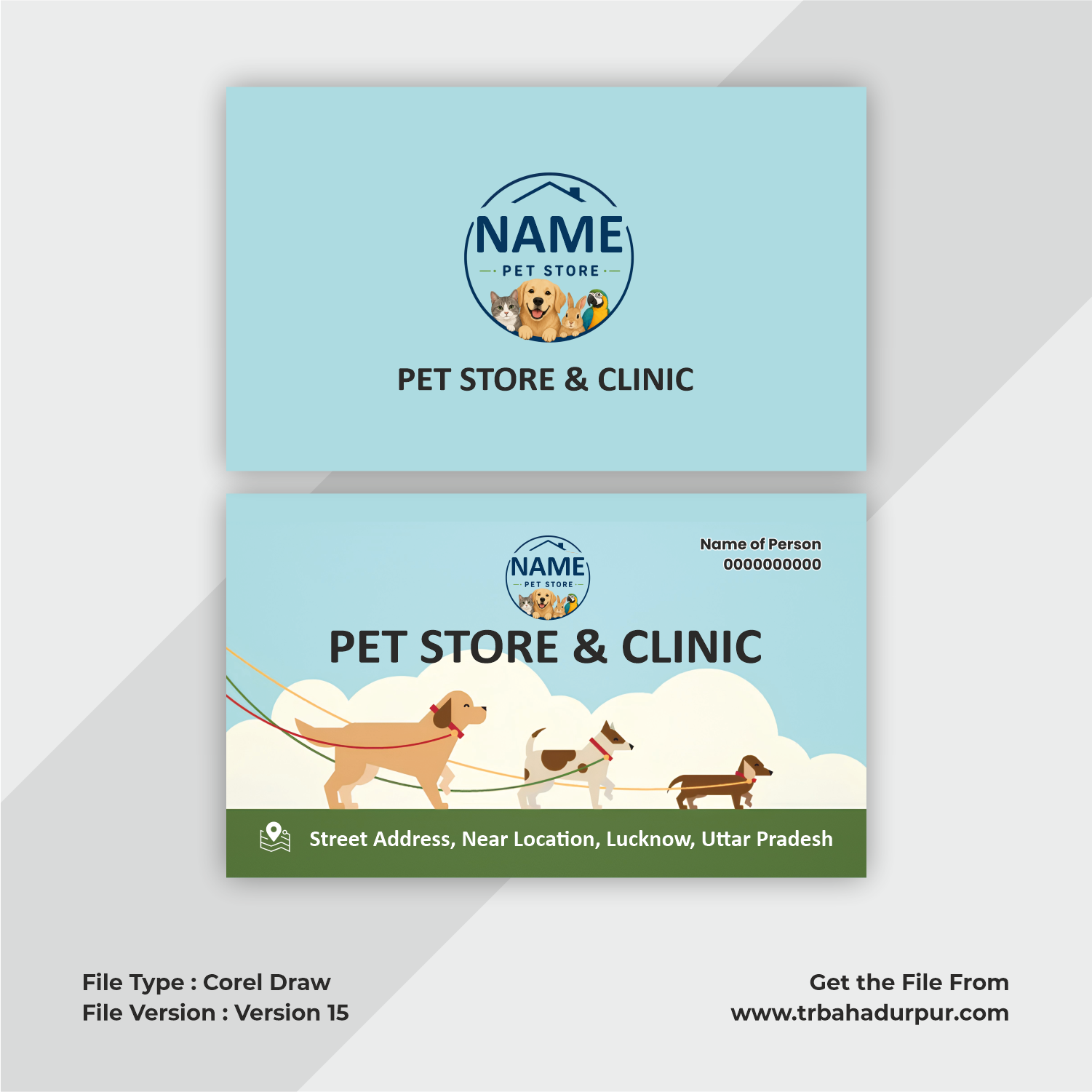 Pet Store Business Card | Visiting Card Design for Pet Store