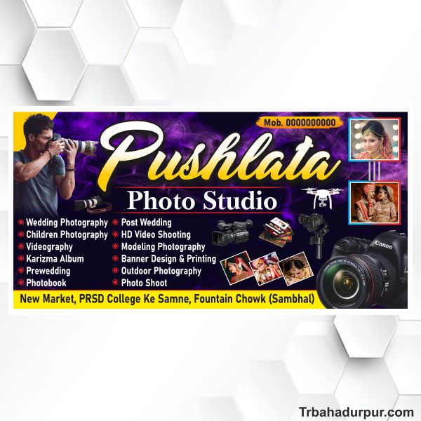 Photo studio banner design cdr file