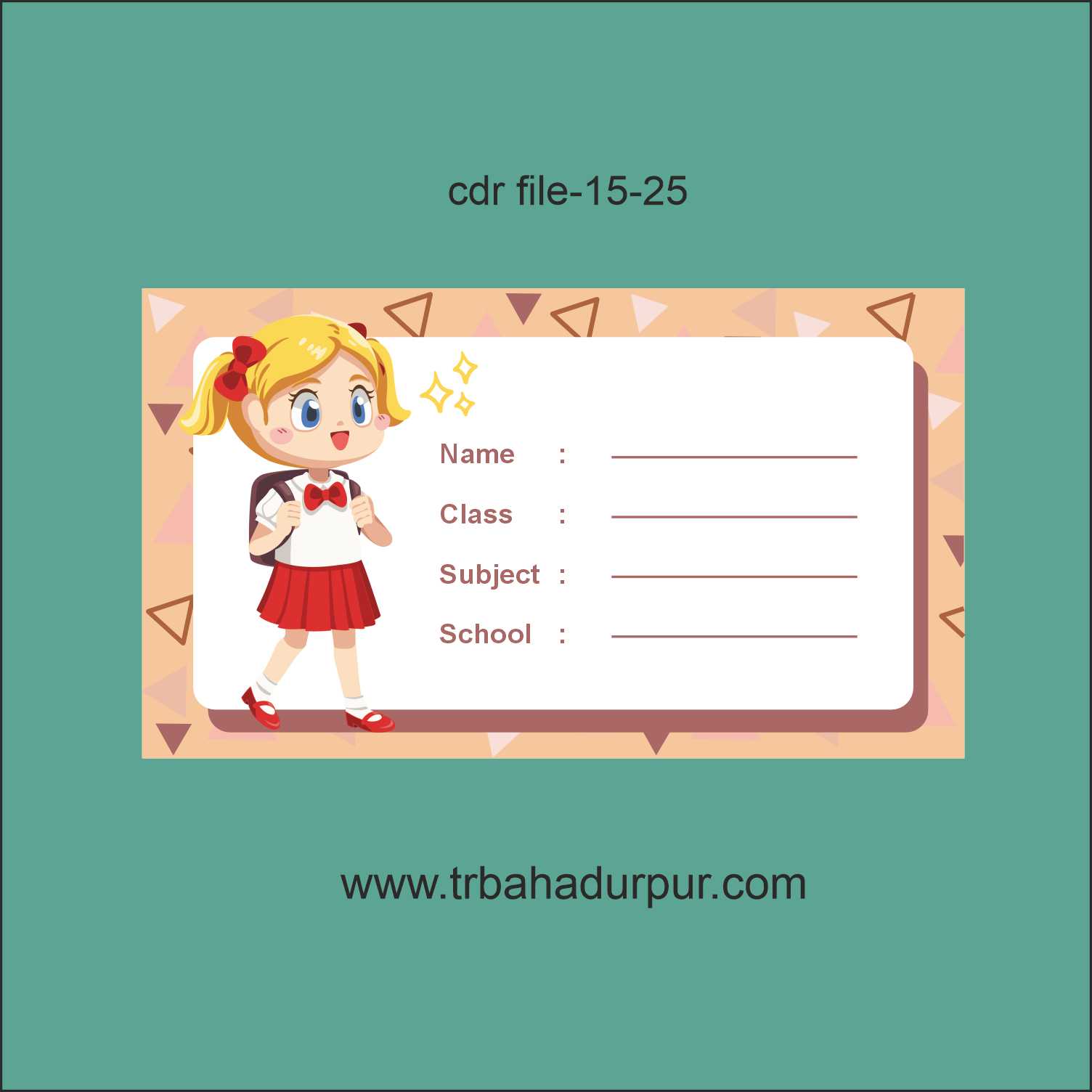 SCHOOL NAME TAG DESIGN 2026