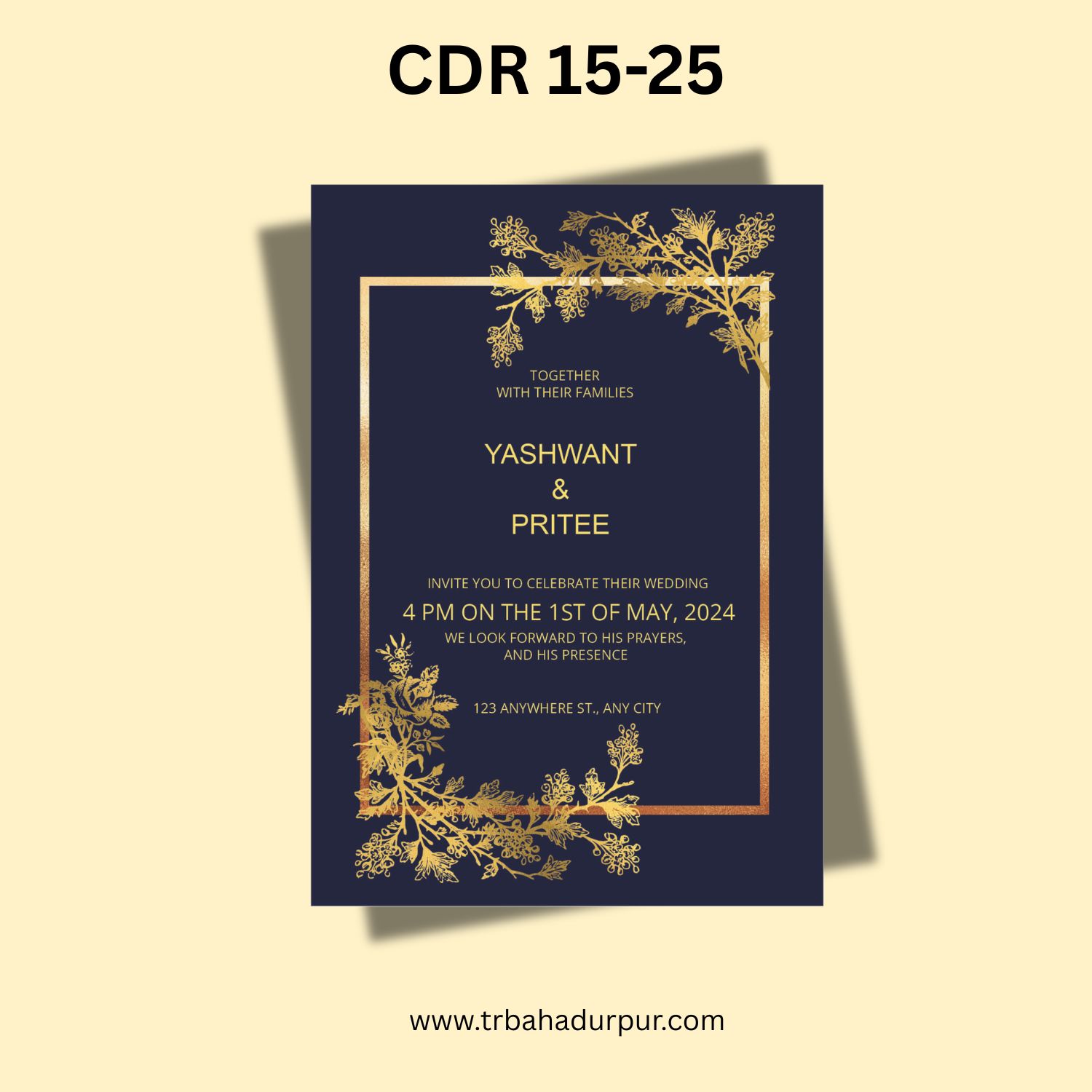 Weading caremoney invitation card design 2026