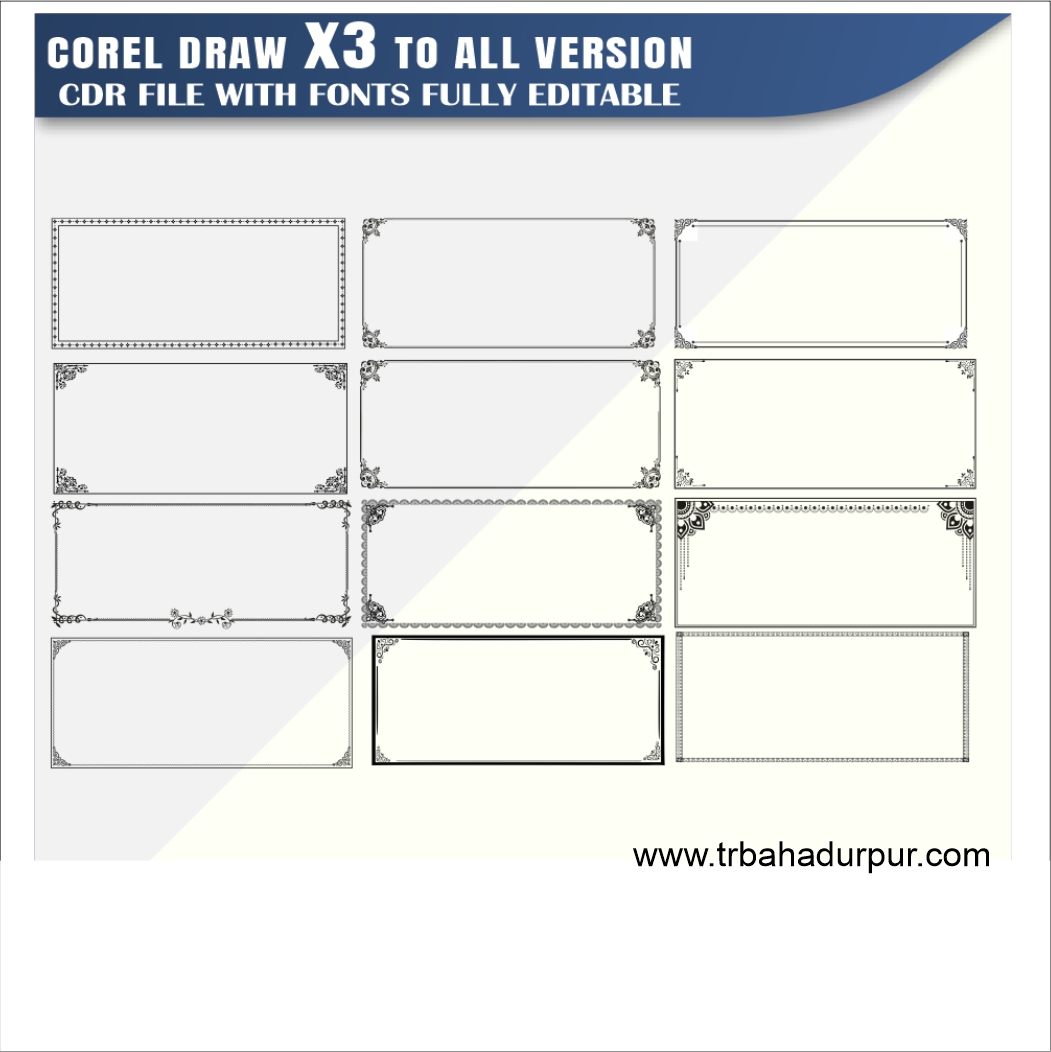 Latest And Best Border Frem Clip Design CDR File