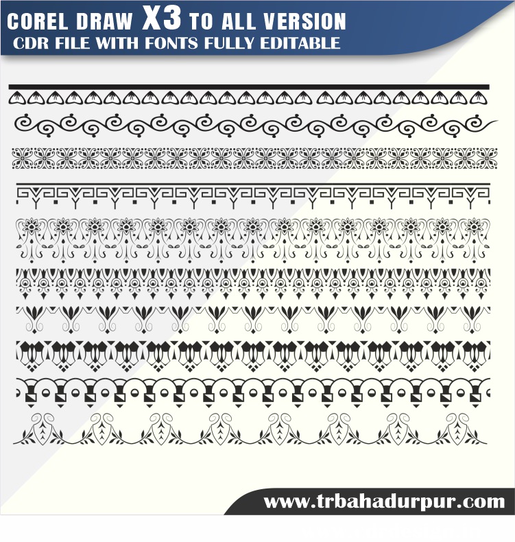 Floral Border Frame Design CDR,