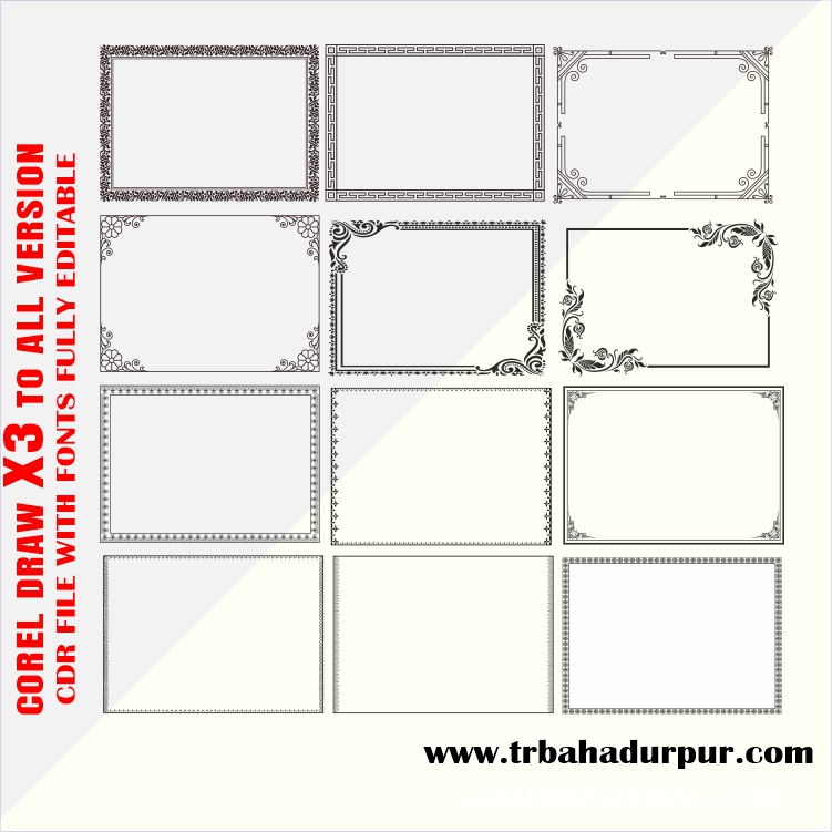 Invitation Card Border Frame Design,