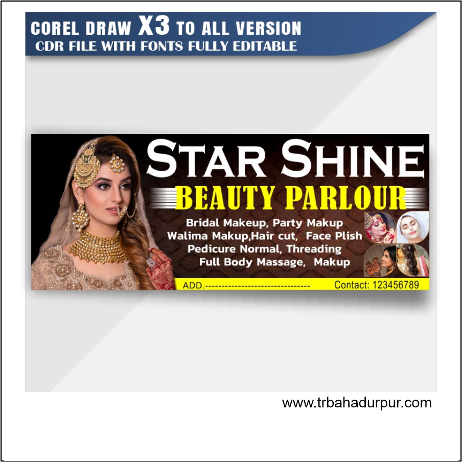 Beauty Parlour Banner Design CDR File