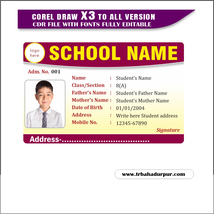 School ID Card Printing Design,