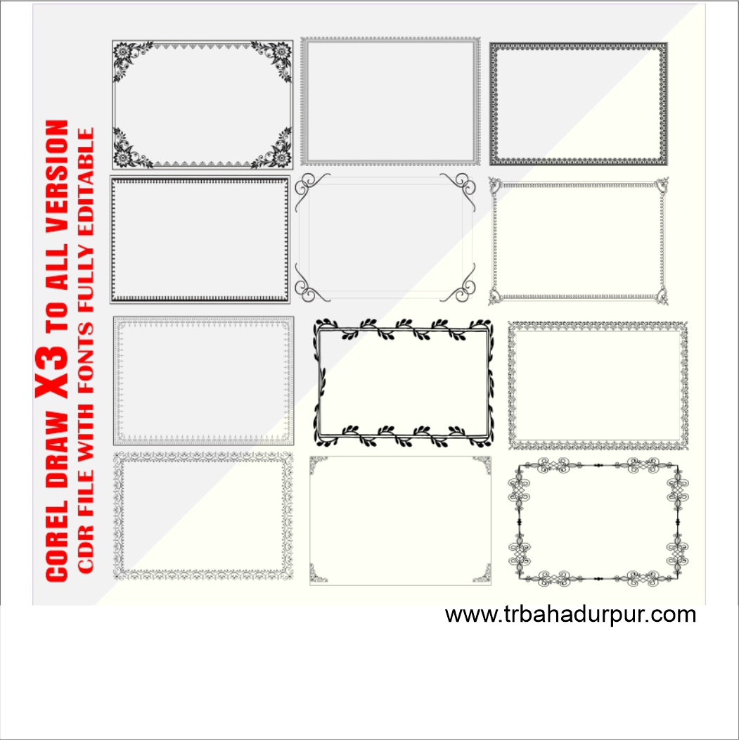 Editable Border Design CDR File,