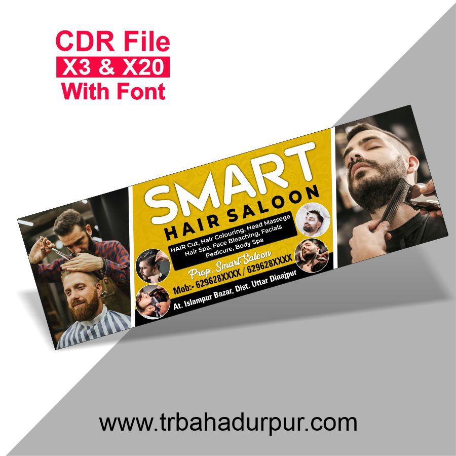 Smart Hair Saloon Banner CDR File