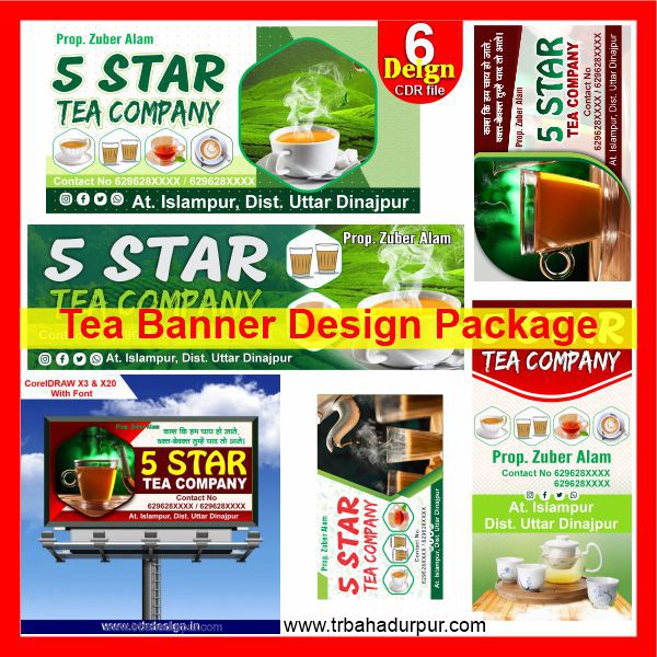 Tea Banner Design Package CDR File