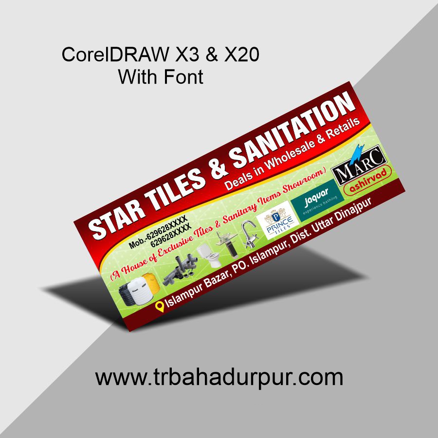 Tiles & Sanitation Banner CDR File