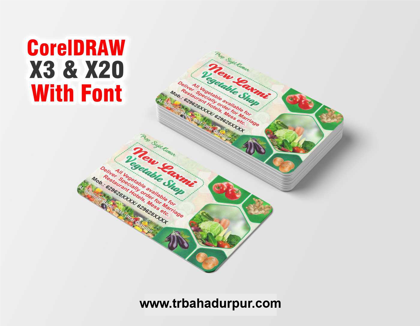 Vegetable Shop Business Card CDR File