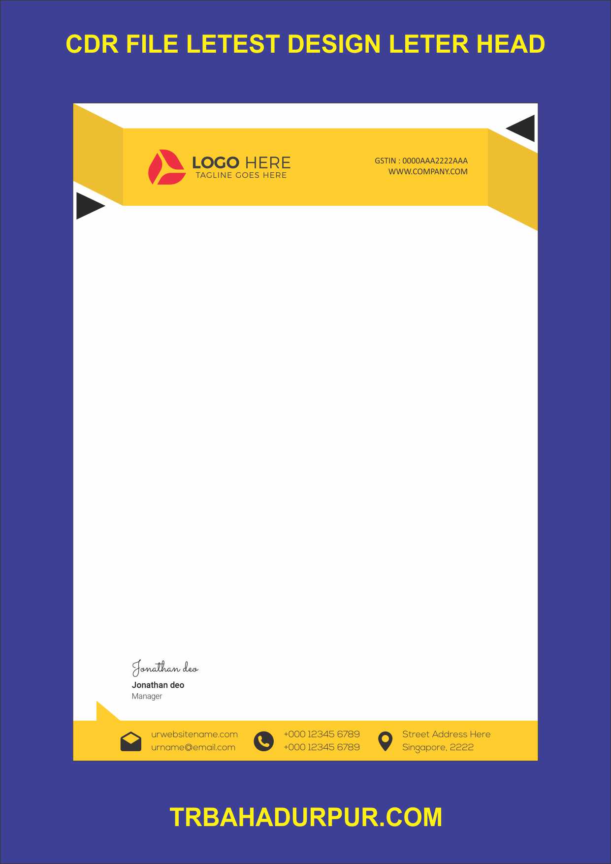 BEST LETTER HEAD CDR FILE