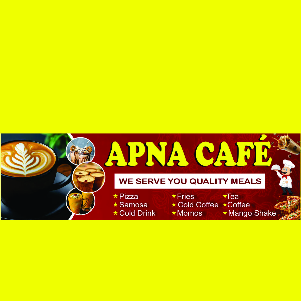 Coffee Shop banner Cdr file