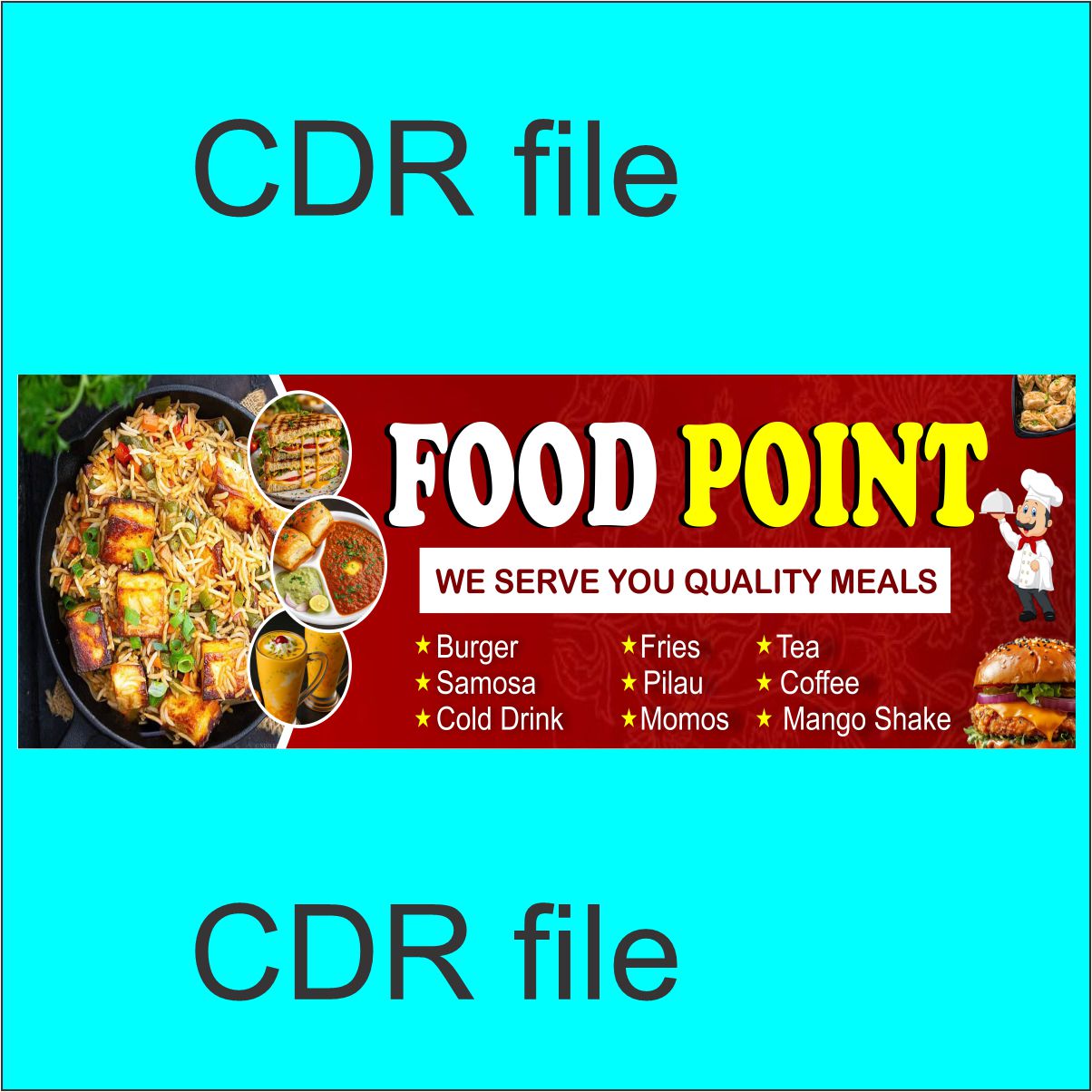New fast food shop banner 2026 CDR file