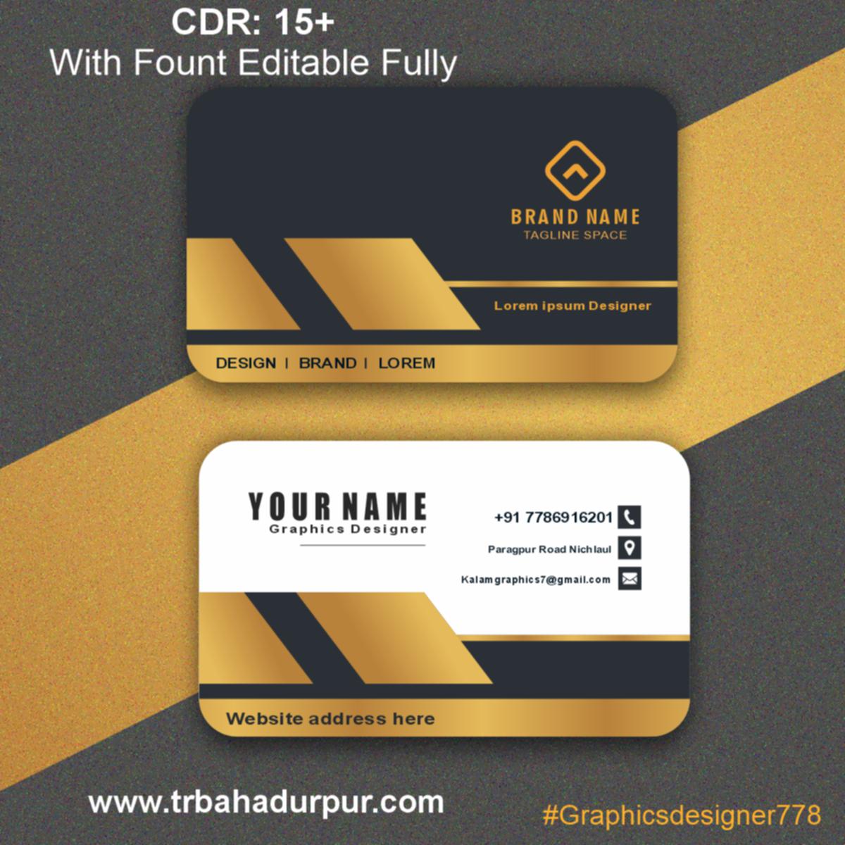 Businuss card Golden