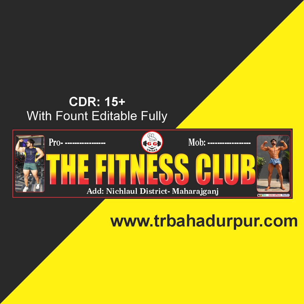 GYM Banner Design CDR File