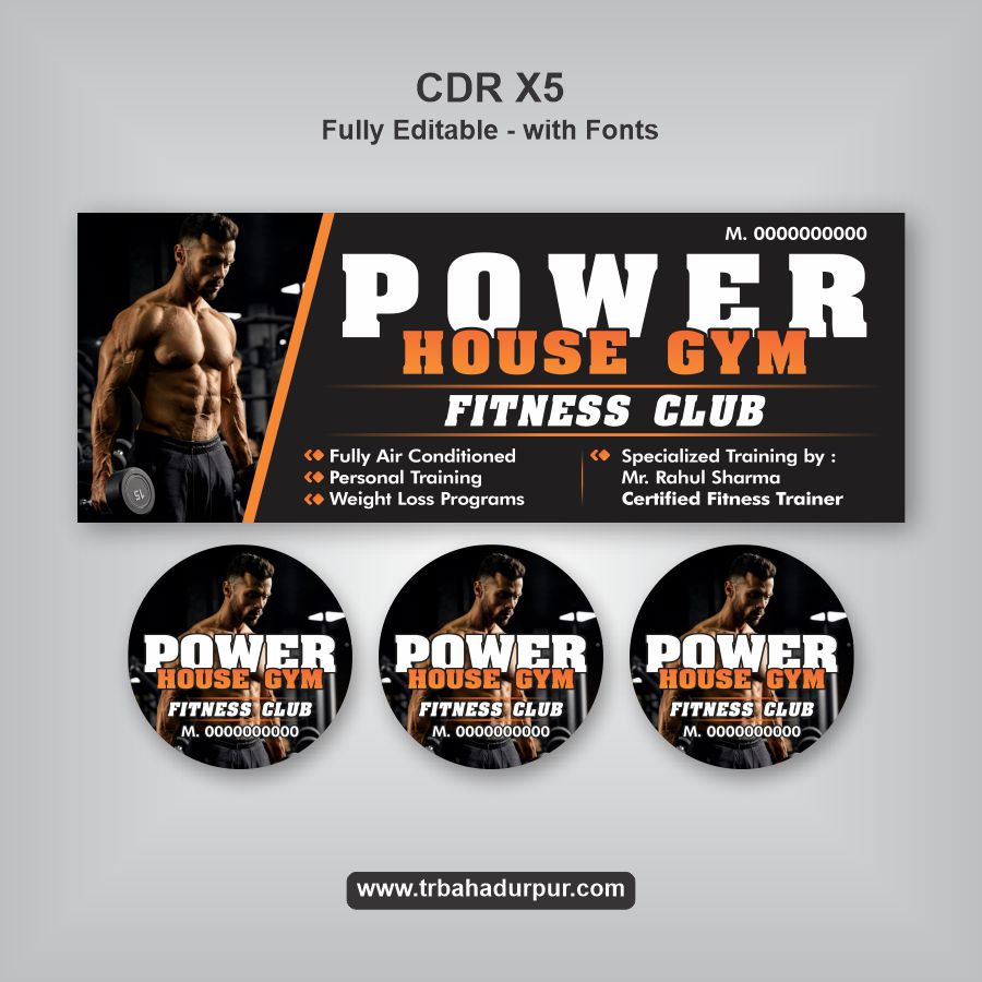 Fitness Gym Banner CDR Design
