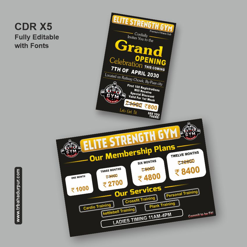 Gym Membership Plans and Grand Opening Design