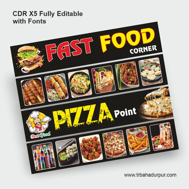 Pizza Point Fast Food Banner Design cdr