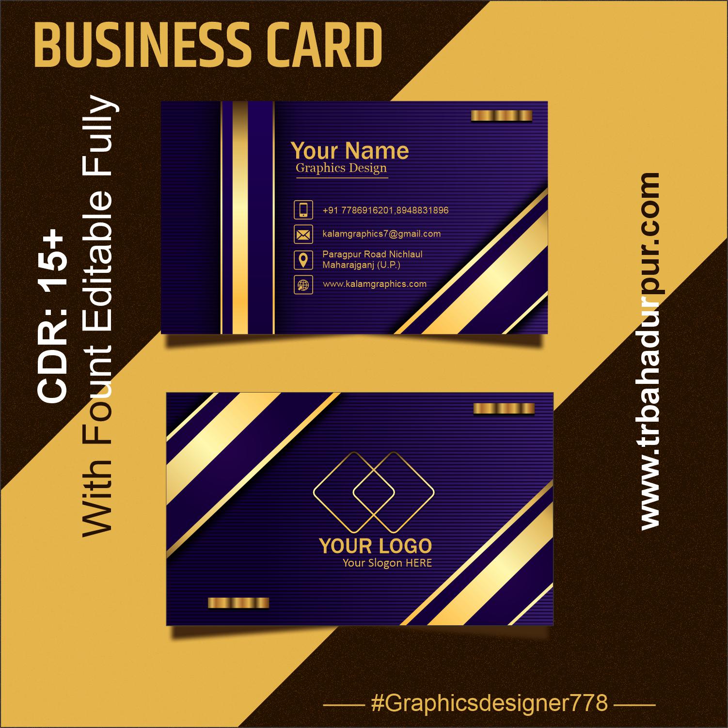 Luxury premium visiting card design CDR