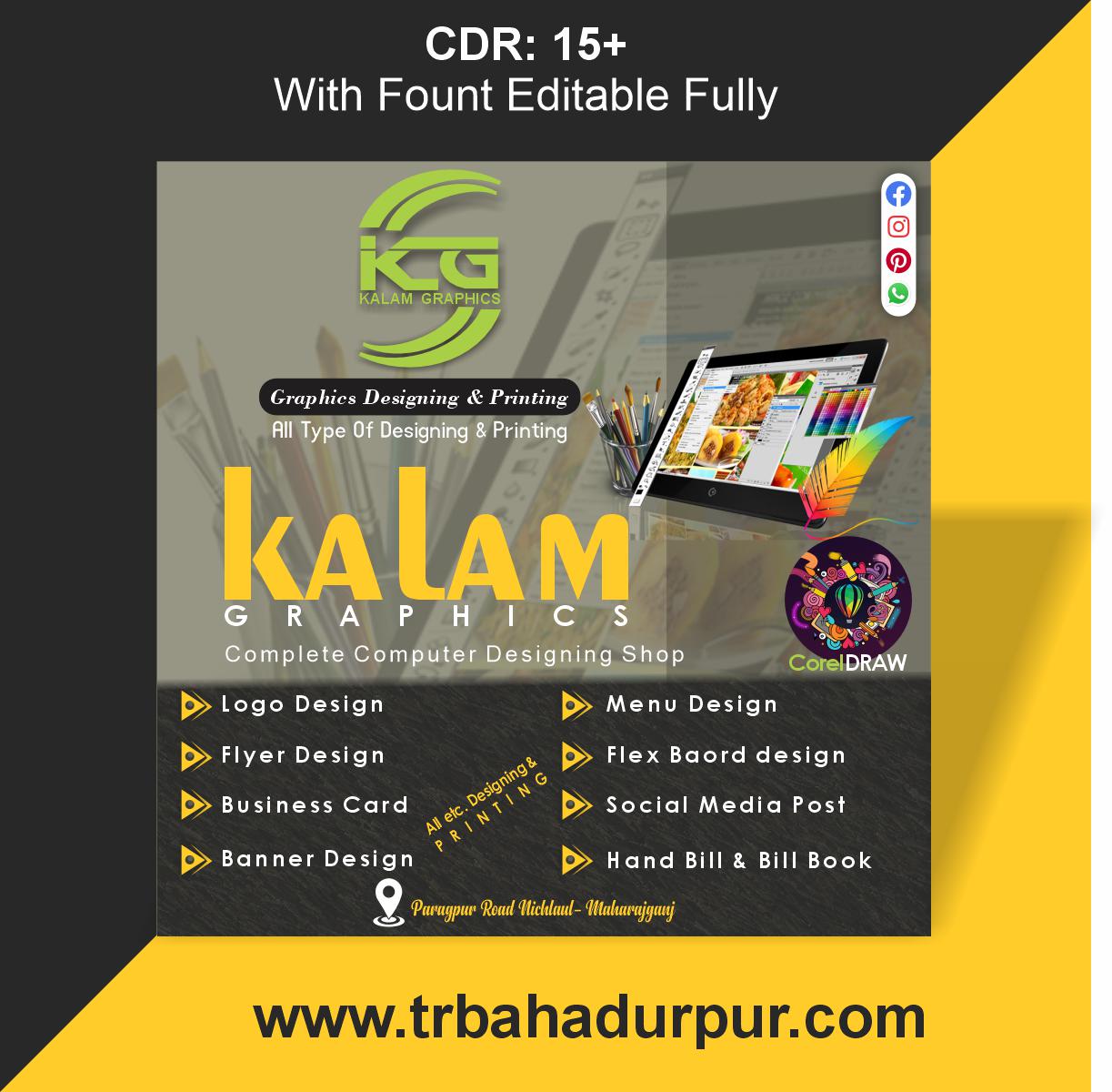 Graphic Design Services Social Media Post Template Design CDR