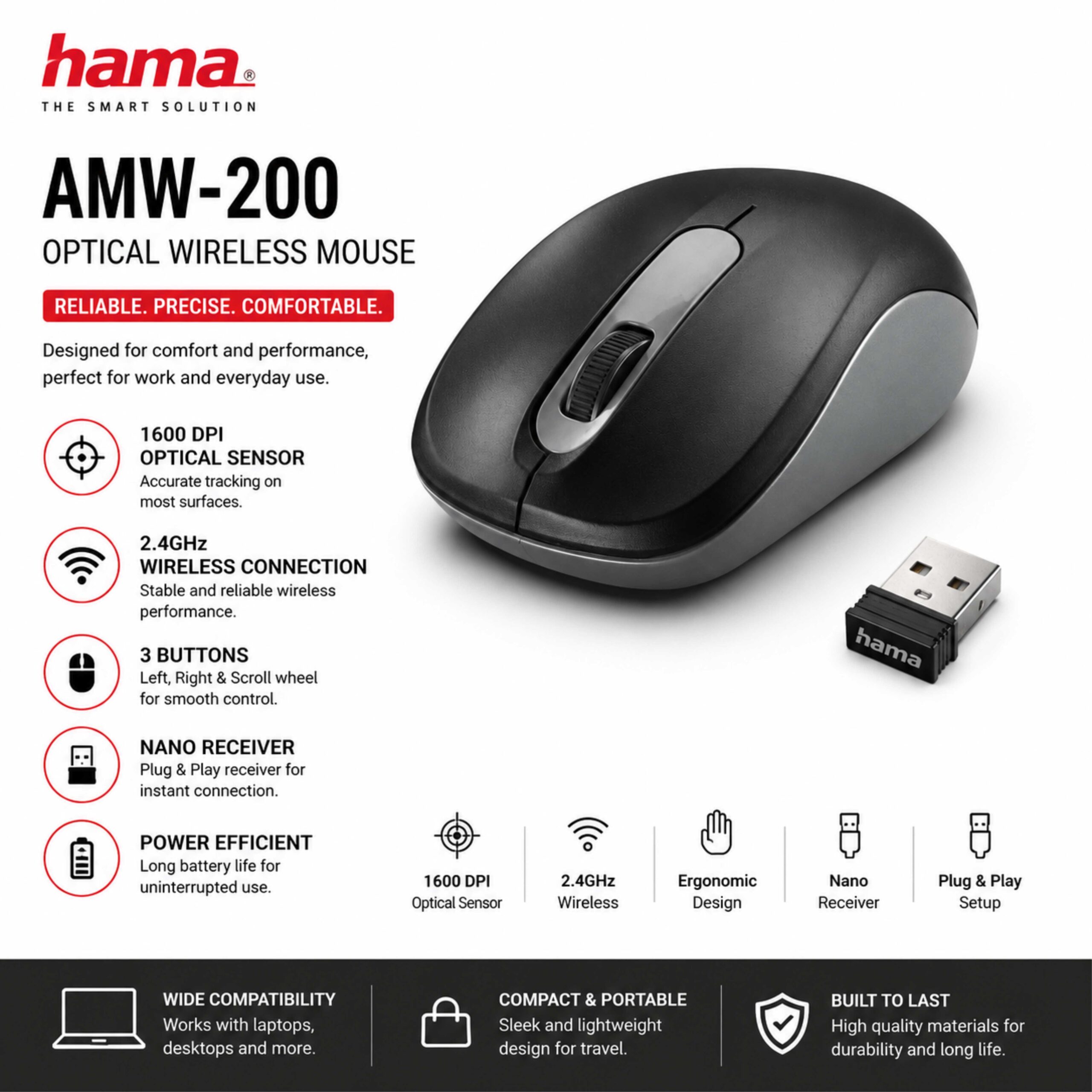 hama wireless mouse amw 200