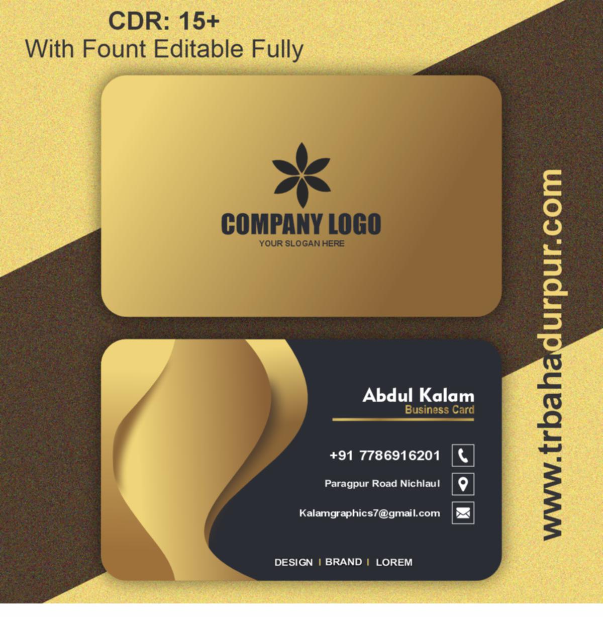 Business card designs in CorelDRAW (CDR) format. Fully editable